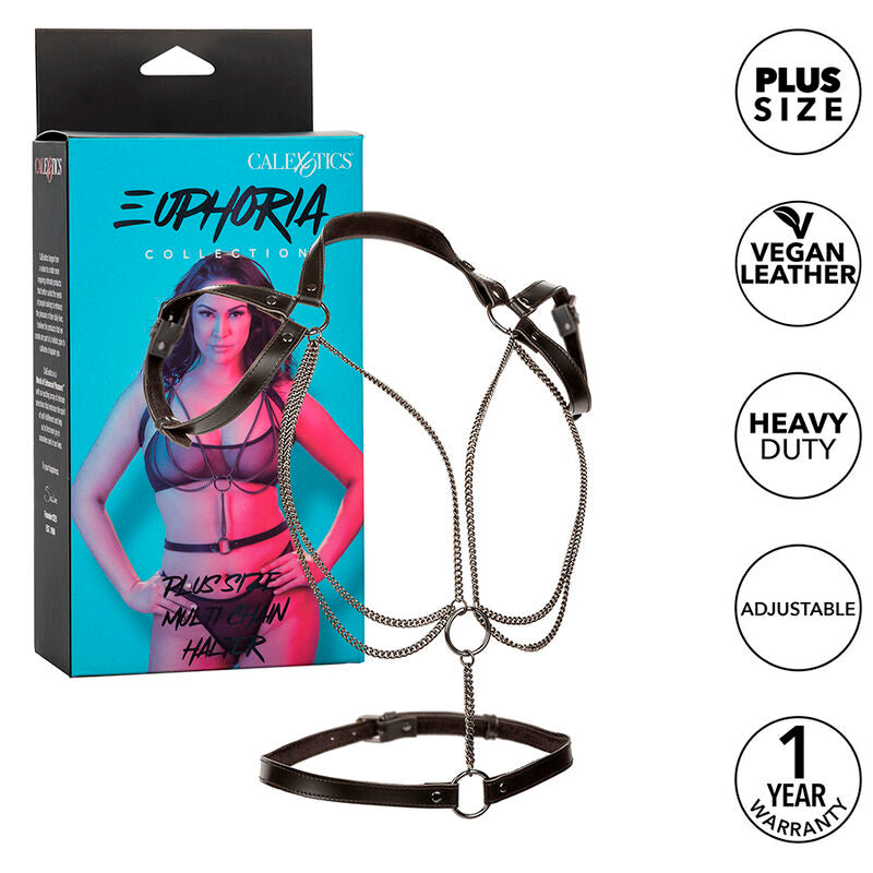 CALEXOTICS - ARNÉS DE CABEZAL MULTICADENA EUPHORIA PREMIUM TALLA GRANDE
