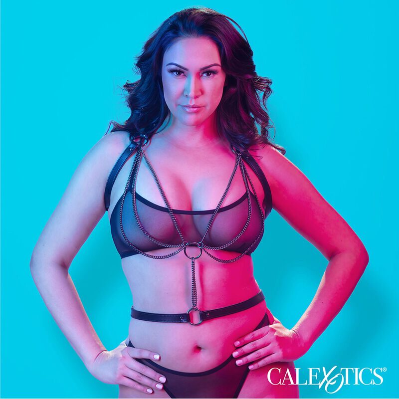 CALEXOTICS - ARNÉS DE CABEZAL MULTICADENA EUPHORIA PREMIUM TALLA GRANDE