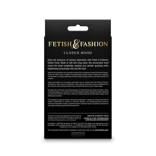 NOVEDADES NS - FETICHE Y MODA CAPUCHA CERRADA NYLON BLANCA