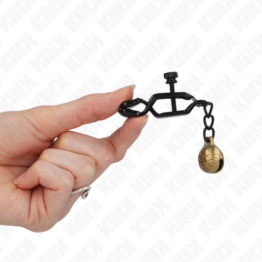 KINK - PINZAS PARA PEZONES ESTILO CAMPANA 7 CM NEGRAS