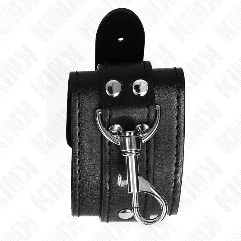 KINK - RESTRICCIONES DE MUÑECA CON BLOQUEO, NEGRAS, AJUSTABLES, 21-28 CM X 5,5 CM