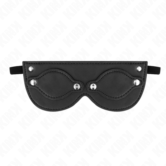 KINK - MÁSCARA DE CUERO SINTÉTICO CON OJOS DESMONTABLES 22 x 9 CM