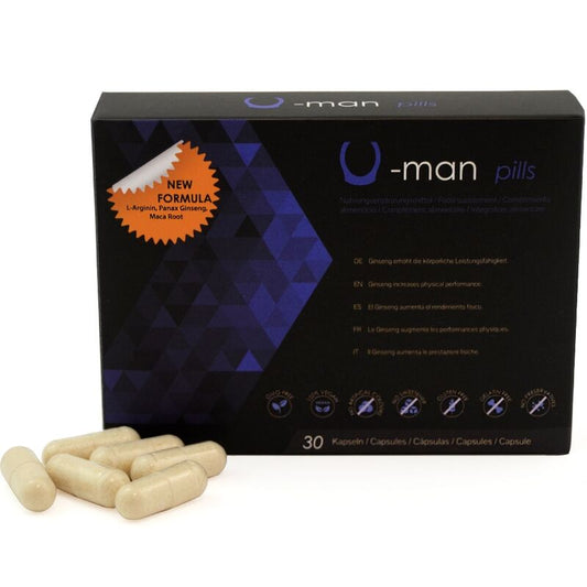 500 COSMÉTICOS - U-MAN MEJORA EL TAMAÑO DEL PENE Y LA POTENCIA SEXUAL - 30 CÁPSULAS