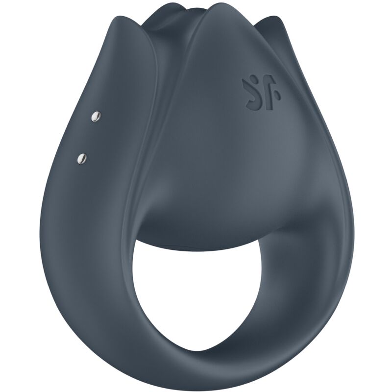 SATISFYER - PERFECT PAIR 2 MULTIVIBRADOR 2 EN 1 ANILLO PARA EL PENE Y ESTIMULADOR DE DEDO GRIS