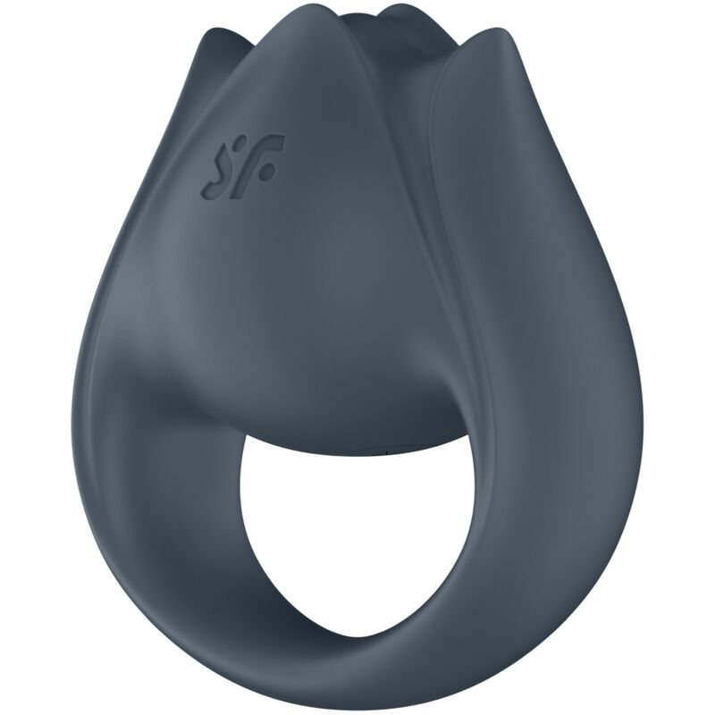 SATISFYER - PERFECT PAIR 2 MULTIVIBRADOR 2 EN 1 ANILLO PARA EL PENE Y ESTIMULADOR DE DEDO GRIS