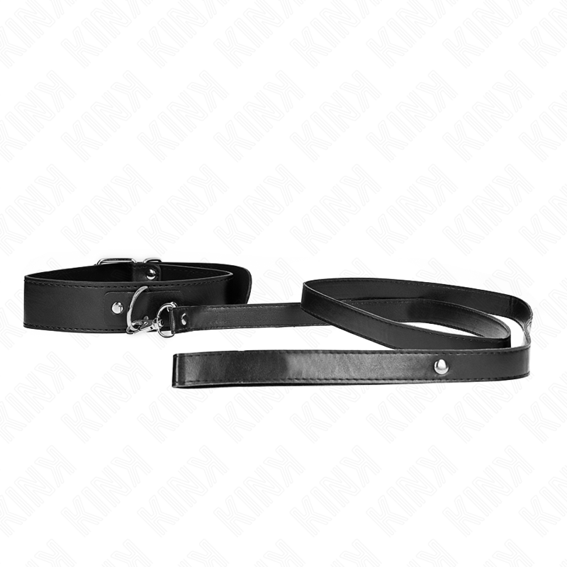 KINK - COLLIER AVEC CEINTURE 116 CM NOIR SANGLE RÉGLABLE 32-50 CM X 8 CM