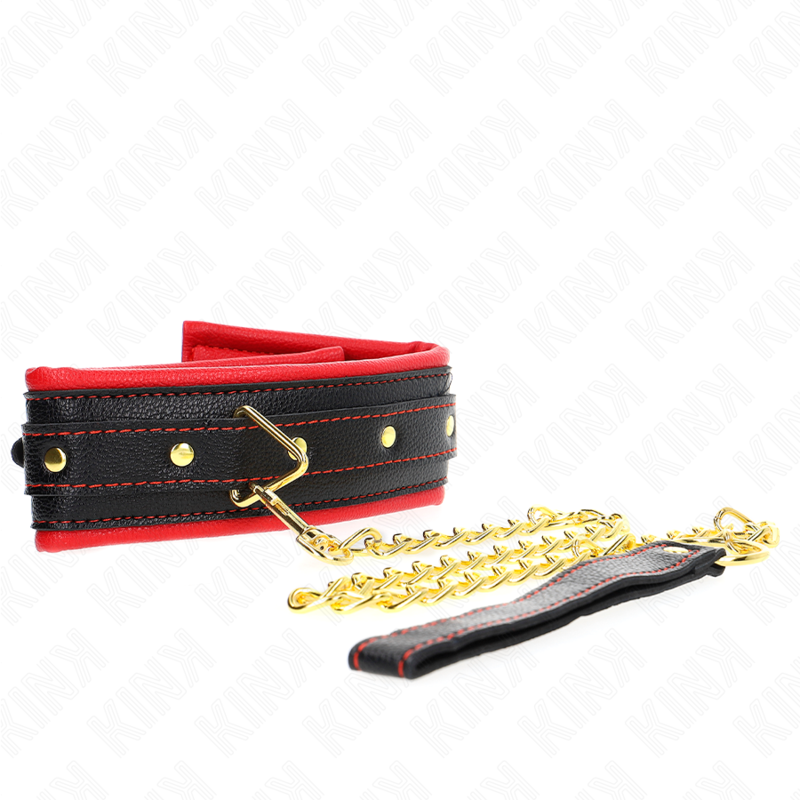 KINK - COLLAR CON CORREA DE PIEL SÍMIL ESPONJA MODELO 2 AJUSTABLE 37-54 CM X 3 CM