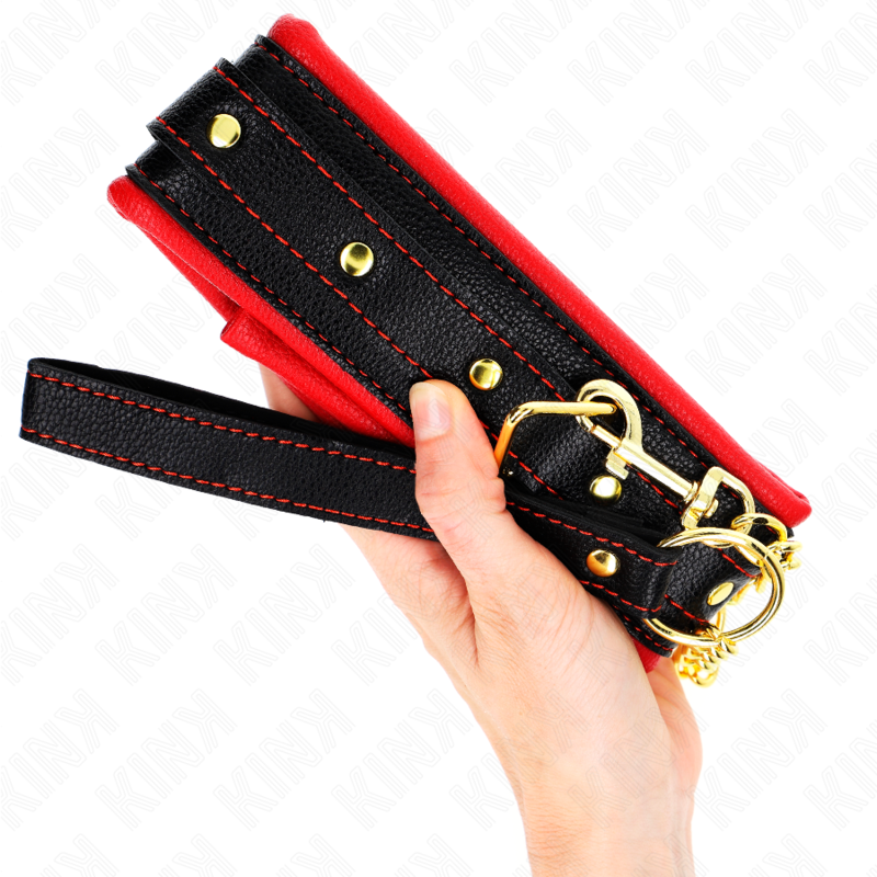 KINK - COLLAR CON CORREA DE PIEL SÍMIL ESPONJA MODELO 2 AJUSTABLE 37-54 CM X 3 CM