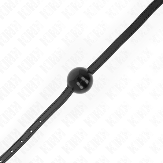 KINK - MORDAZA DE BOLA SÓLIDA NEGRA DE 4 CM 65 x 1,5 CM