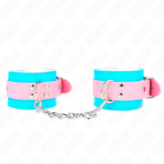 KINK - LINDAS MUÑECAS DE SUJECIÓN AZUL/ROSA AJUSTABLES 16-28 CM X 5 CM