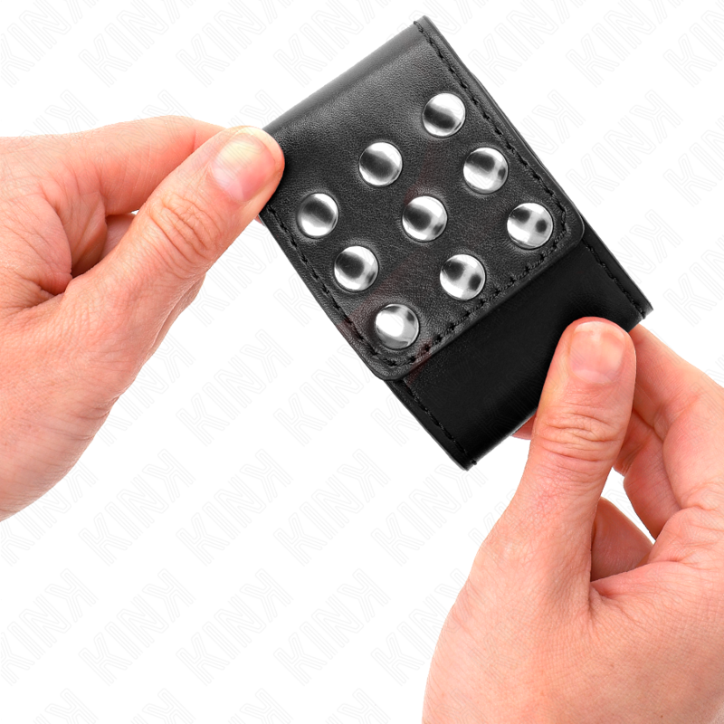 KINK - SUJECIONES DE MUÑECA CON CIERRE A PRESIÓN NEGRO AJUSTABLE 19-24 CM X 5,5 CM