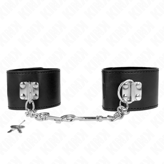 KINK - SUJECIONES DE MUÑECA CON CANDADO NEGRO AJUSTABLE 16-23 CM X 5.5 CM