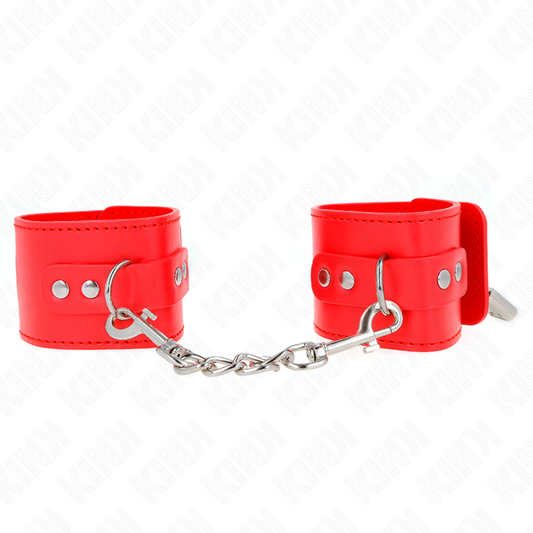 KINK - SUJECIONES DE MUÑECA CON CANDADO ROJO AJUSTABLE 16-23 CM X 5.5 CM