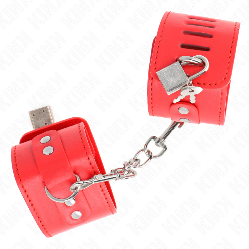 KINK - SUJECIONES DE MUÑECA CON CANDADO ROJO AJUSTABLE 16-23 CM X 5.5 CM