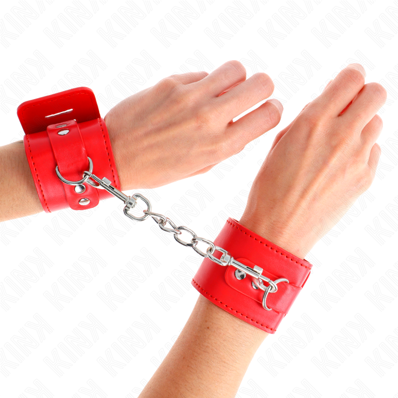 KINK - SUJECIONES DE MUÑECA CON CANDADO ROJO AJUSTABLE 16-23 CM X 5.5 CM