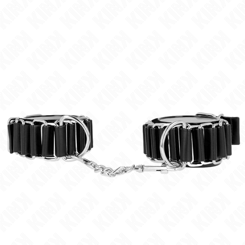 KINK - SUJECIONES DE MUÑECA DELGADAS CON FORMA DE BISAGRA, NEGRAS, AJUSTABLES, 16-22 CM X 3,5 CM