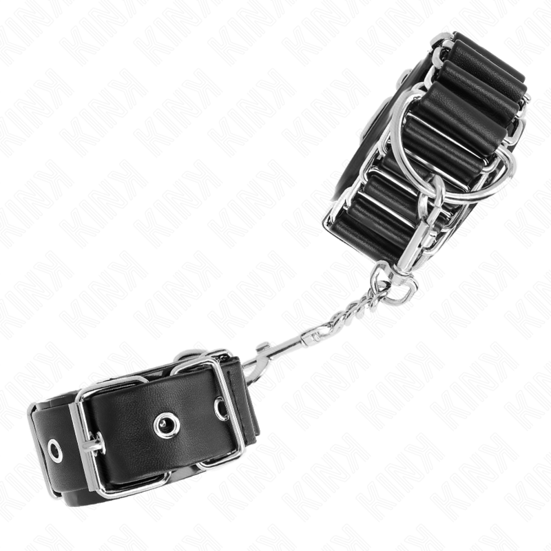 KINK - SUJECIONES DE MUÑECA DELGADAS CON FORMA DE BISAGRA, NEGRAS, AJUSTABLES, 16-22 CM X 3,5 CM