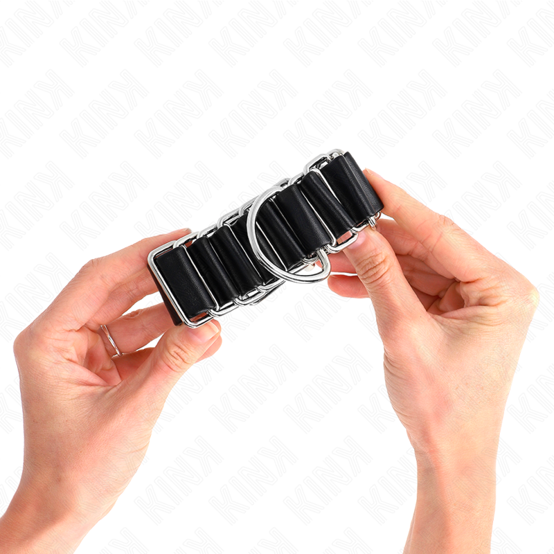 KINK - SUJECIONES DE MUÑECA DELGADAS CON FORMA DE BISAGRA, NEGRAS, AJUSTABLES, 16-22 CM X 3,5 CM