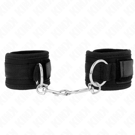 KINK - RESTRICCIONES DE MUÑECA NEGRAS AJUSTABLES 18-35 CM X 6 CM