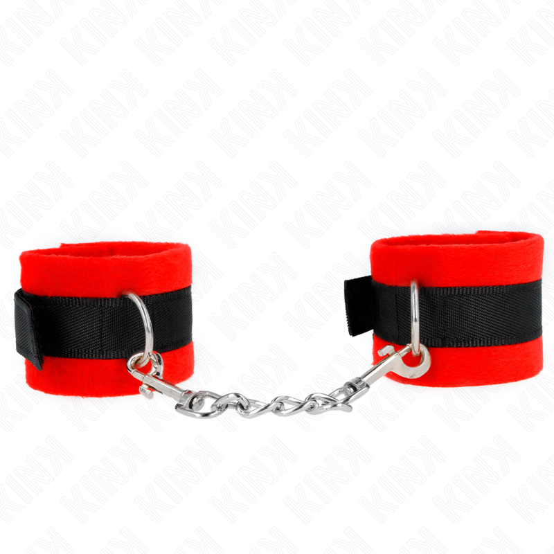 KINK - ESPOSAS DE PIEL PARA PRINCIPIANTES NEGRO-ROJO 30 X 7 CM