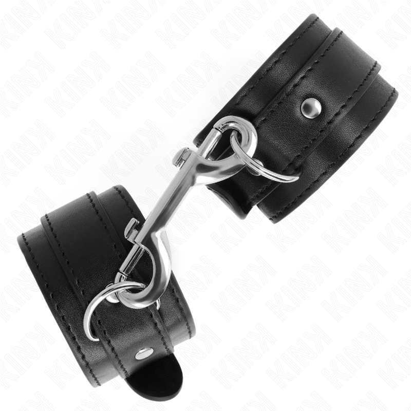KINK - SUJECIONES DE MUÑECA - REMACHE DE UNA SOLA FILA NEGRO AJUSTABLE 17-28 CM X 5 CM