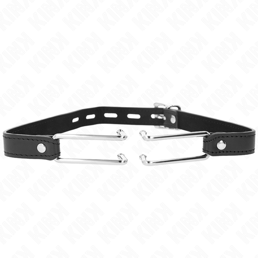 KINK - MORDAZA DE GANCHO METÁLICO DE 11,5 CM CON CORREA DE CUERO SINTÉTICO AJUSTABLE 39-58 CM X 2 CM