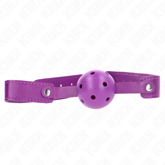 KINK - PELOTA TRANSPIRABLE MORADA 4.5 CM MORDAZA 65 x 2.5 CM