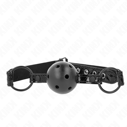 KINK - BOLA CON PATRÓN DE DIAMANTE 4,5 CM MORDAZA MODELO 3 64,5 CM AJUSTABLE 42-60 CM