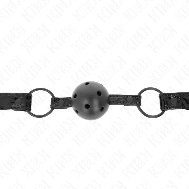 KINK - BOLA CON PATRÓN DE DIAMANTE 4,5 CM MORDAZA MODELO 3 64,5 CM AJUSTABLE 42-60 CM