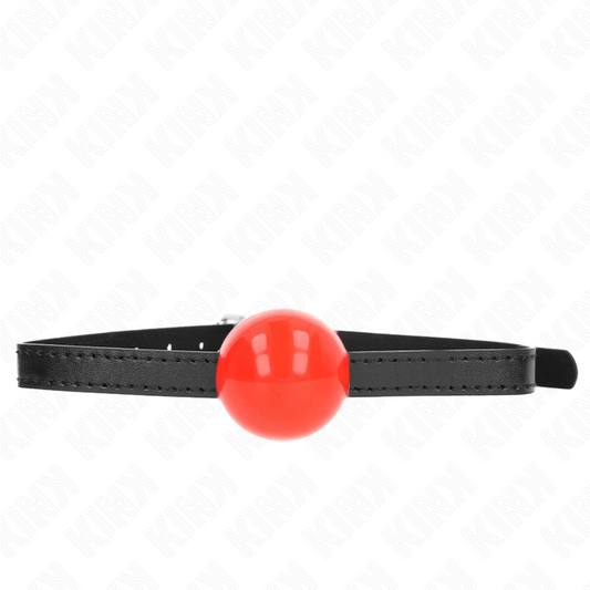 KINK - MORDAZA ROJA DE BOLA SÓLIDA INDIVIDUAL DE 4 CM 65 x 1,5 CM