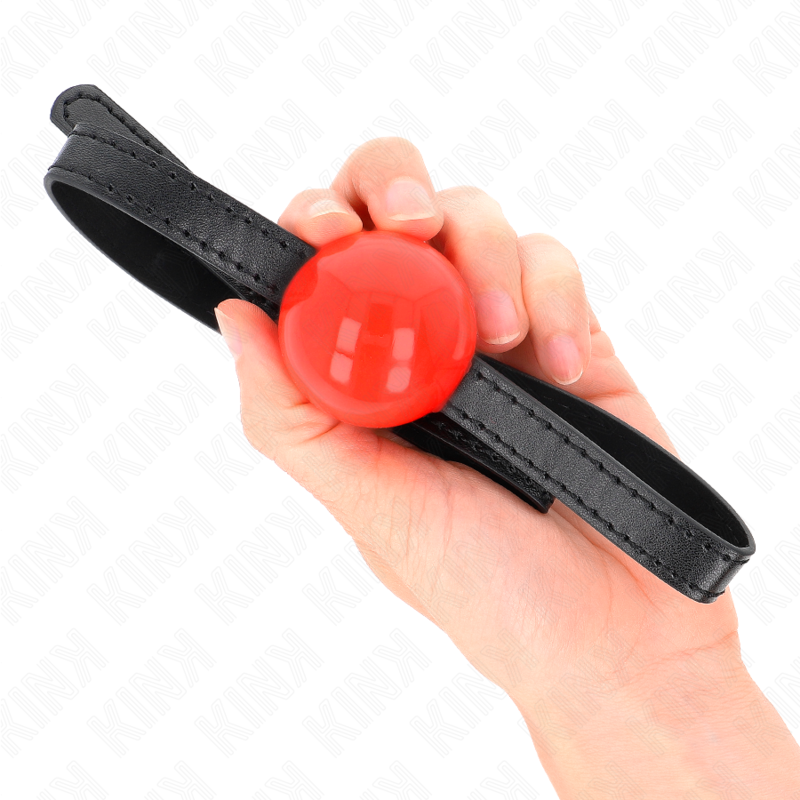 KINK - MORDAZA ROJA DE BOLA SÓLIDA INDIVIDUAL DE 4 CM 65 x 1,5 CM