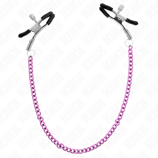 KINK - PINZAS PARA PEZONES DE CADENA MORADA 30 CM