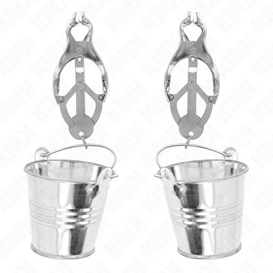 KINK - PINZAS PARA PEZONES DE TRÉBOL JAPONESAS CON CUBOS PLATEADOS