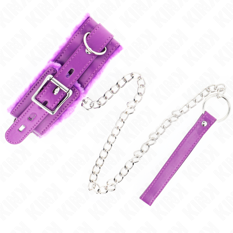 KINK - COLLAR CON CORREA 65 CM CON RESTRICCIONES MORADO 36-42 CM X 5.5 CM