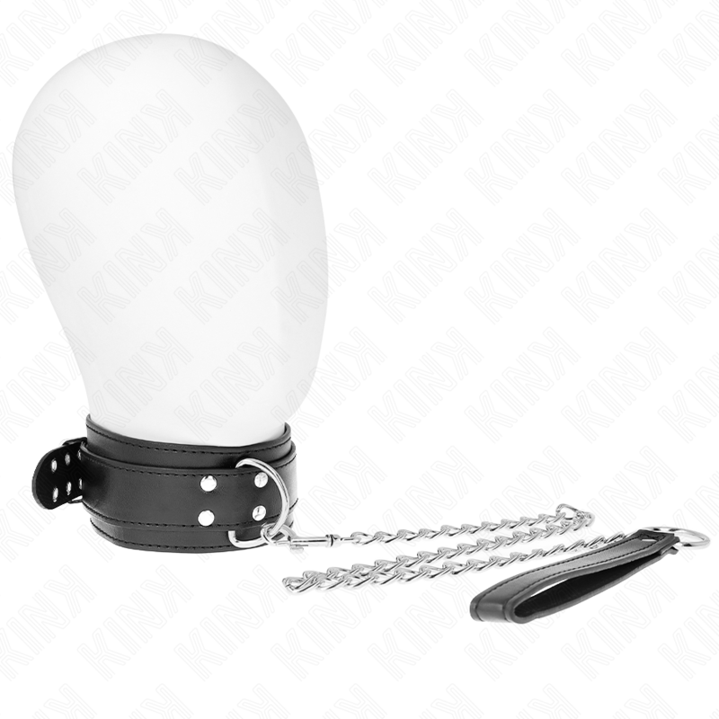 KINK - COLLAR CON CORREA 65 CM HEBILLAS DE PLATA AJUSTABLE 33-46 CM X 5.5 CM