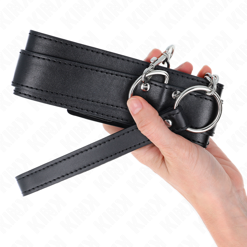 KINK - COLLAR CON CORREA 65 CM HEBILLAS DE PLATA AJUSTABLE 33-46 CM X 5.5 CM