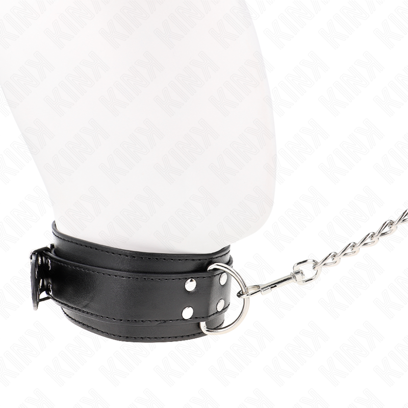 KINK - COLLAR CON CORREA 65 CM HEBILLAS DE PLATA AJUSTABLE 33-46 CM X 5.5 CM