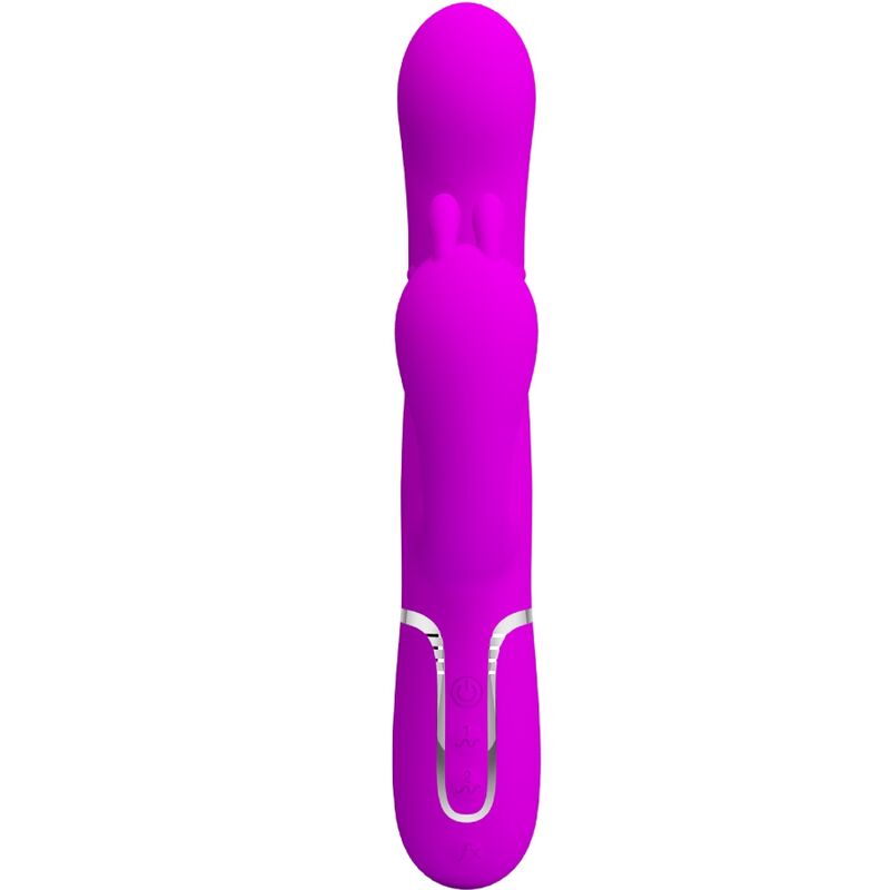 PRETTY LOVE - CAMMY VIBRADOR TRIPLE MULTIFUNCIÓN 4 EN 1 ROSA