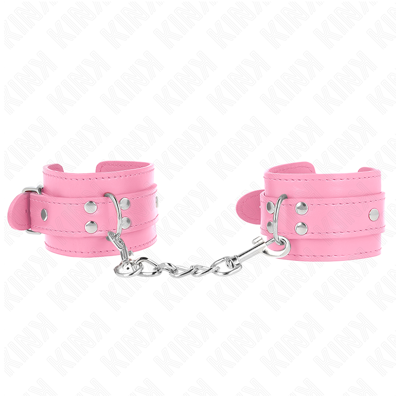 KINK - ATTACHES DE POIGNET SIMPLES ROSE RÉGLABLES 20-23 CM X 5,5 CM