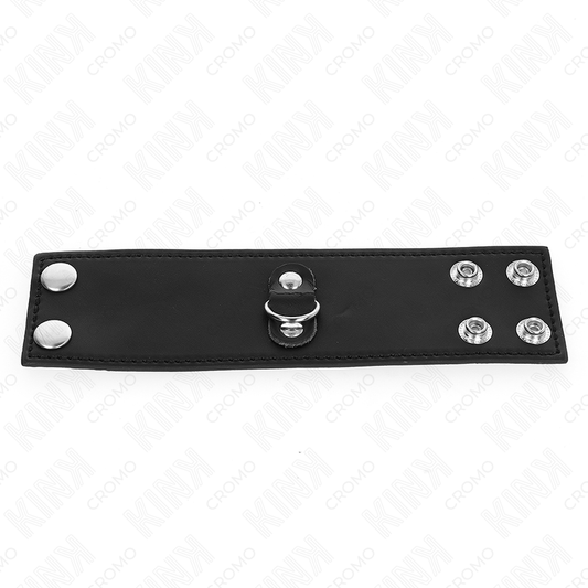 KINK - ANILLO DE CUERO PARA EL PENE CON CIERRE DE PRESIÓN 18 X 5 CM
