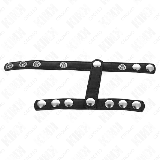 KINK - ANILLO PARA EL PENE CON 3 CORREAS DIVISORAS DE BOLAS AJUSTABLES