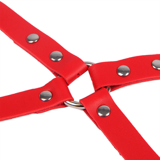 SUBBLIME - 953706 ESPOSAS CON CINTURÓN DE BONDAGE ROJO TALLA ÚNICA