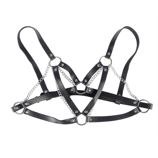 SUBBLIME - 953713 CINTURÓN PUNK BONDAGE HEBILLA METÁLICA NEGRO TALLA ÚNICA