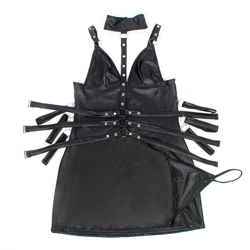 SUBBLIME - 954406 ROBE BONDAGE EN CUIR NOIRE S/M