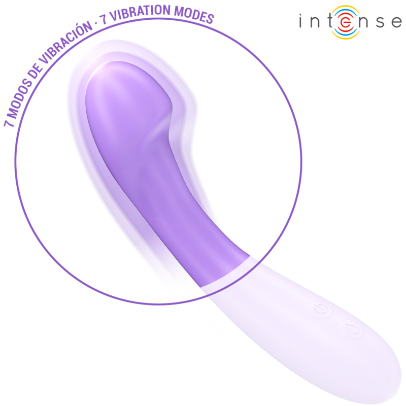 INTENSE - VIBRADOR BECKY 19 CM CALEFACTABLE 7 VIBRACIONES MORADO