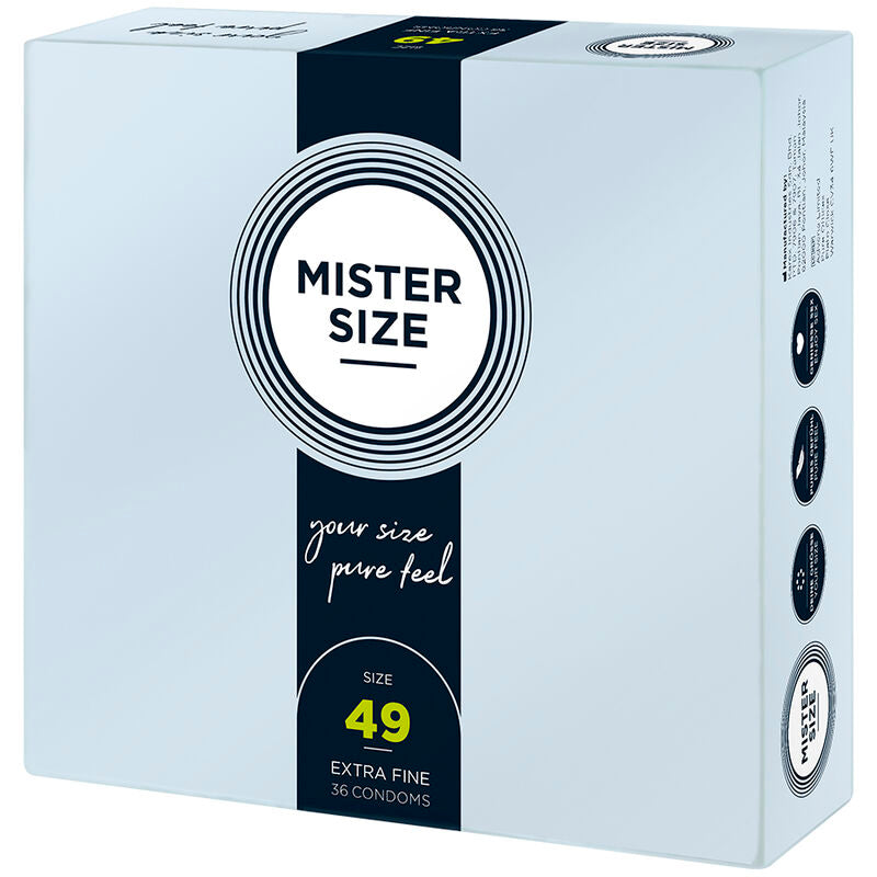 MISTER SIZE - CONDÓN TALLA S 49 MM (36 UNIDADES)