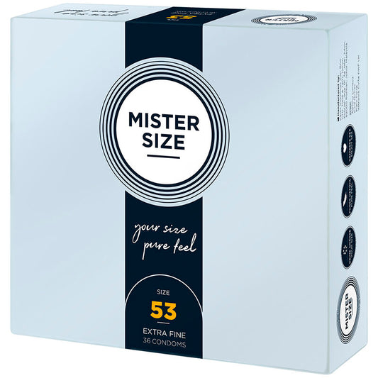 MISTER SIZE - CONDÓN TALLA M 53 MM (36 UNIDADES)