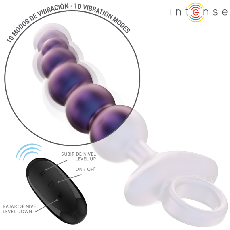 INTENSO - PLUG ANAL VIBRADOR TITO MODELO 3 CONTROL REMOTO