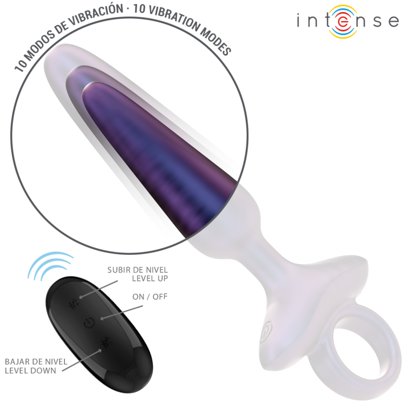 INTENSO - PLUG ANAL VIBRADOR MARLON MODELO 4 CONTROL REMOTO