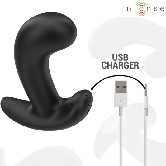 INTENSE - PLUG ANAL CHANDLER 10 VIBRACIONES NEGRO CONTROL REMOTO